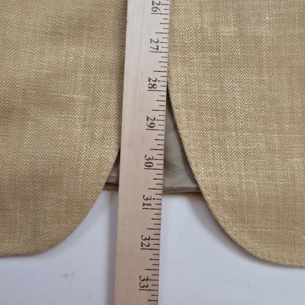 Savile Row London Sport Coat Mens 46R Tan Herringbone Blazer Quiet Luxury Preppy